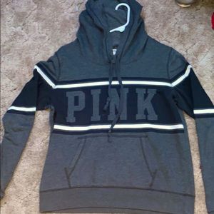 Grey PINK Hoodie